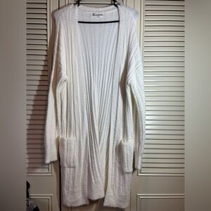 No Boundaries White Open-Front Cardigan